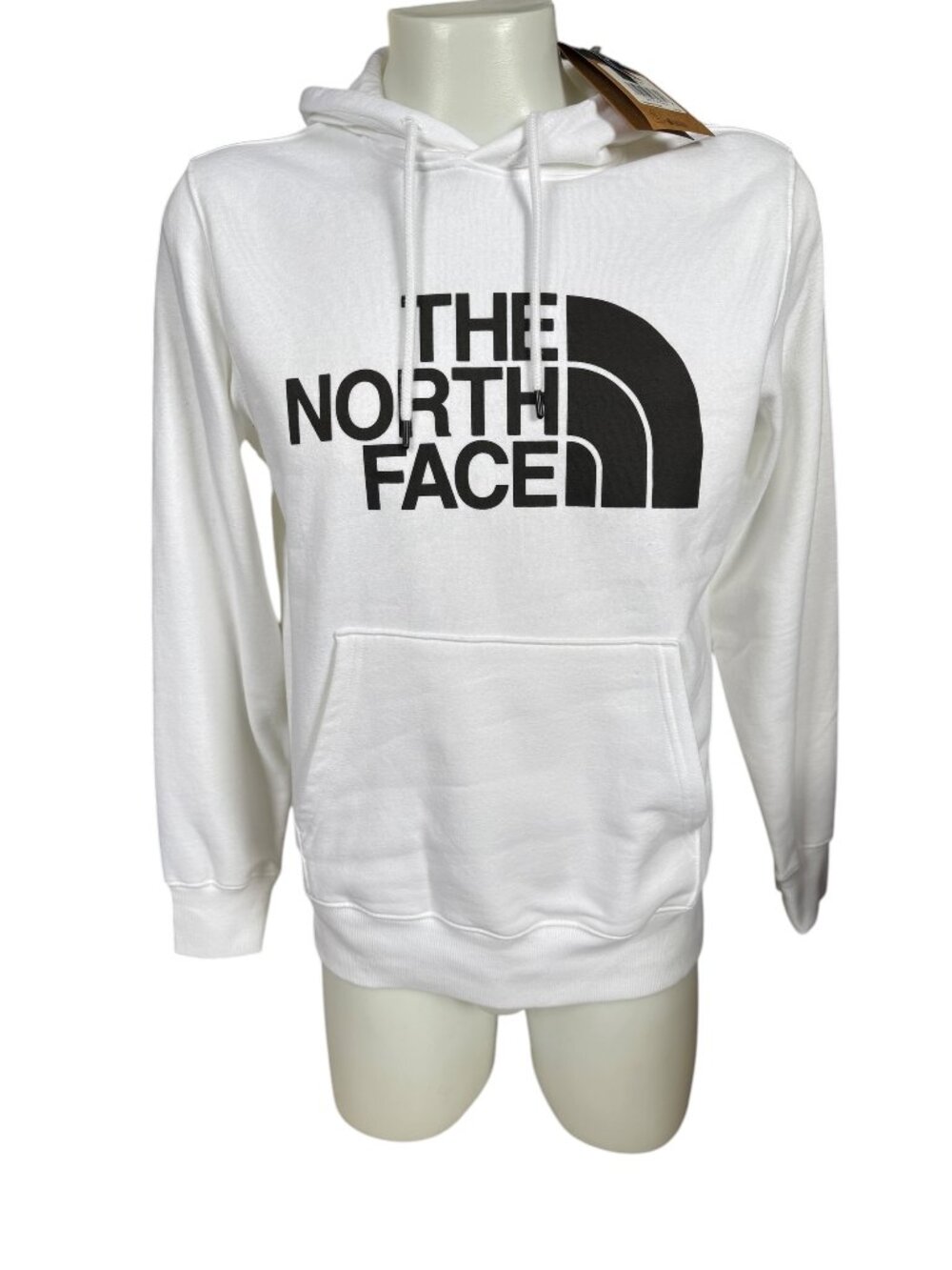 The North Face men's pullover hoodie sweatshirt drawstring hood pocket white M
